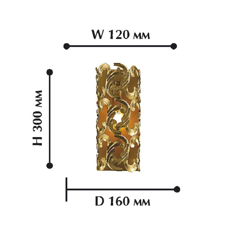 Ажурное бра цвета золота Gold Leaves Ажурное бра цвета золота Gold Leaves во Владивостоке