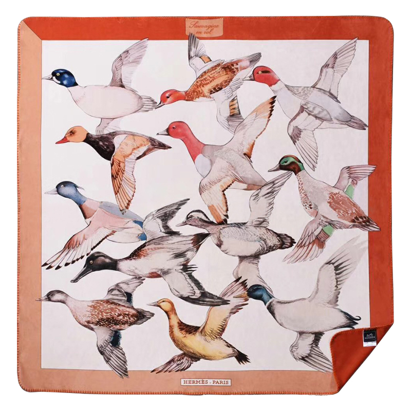 Плед Hermes Wild Ducks Plaid Мульти Оранжевый Бежевый Плед Hermes Wild Ducks Plaid Мульти Оранжевый Бежевый во Владивостоке | Loft Concept
