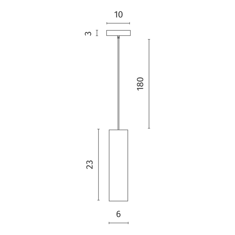 Подвесной светильник в форме цилиндра Douro Light черный бетон во Владивостоке
