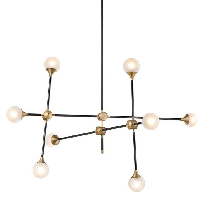 Люстра Baton Chandelier Large Черный Белый Латунь Люстра Baton Chandelier Large Черный Белый Латунь во Владивостоке | Loft Concept