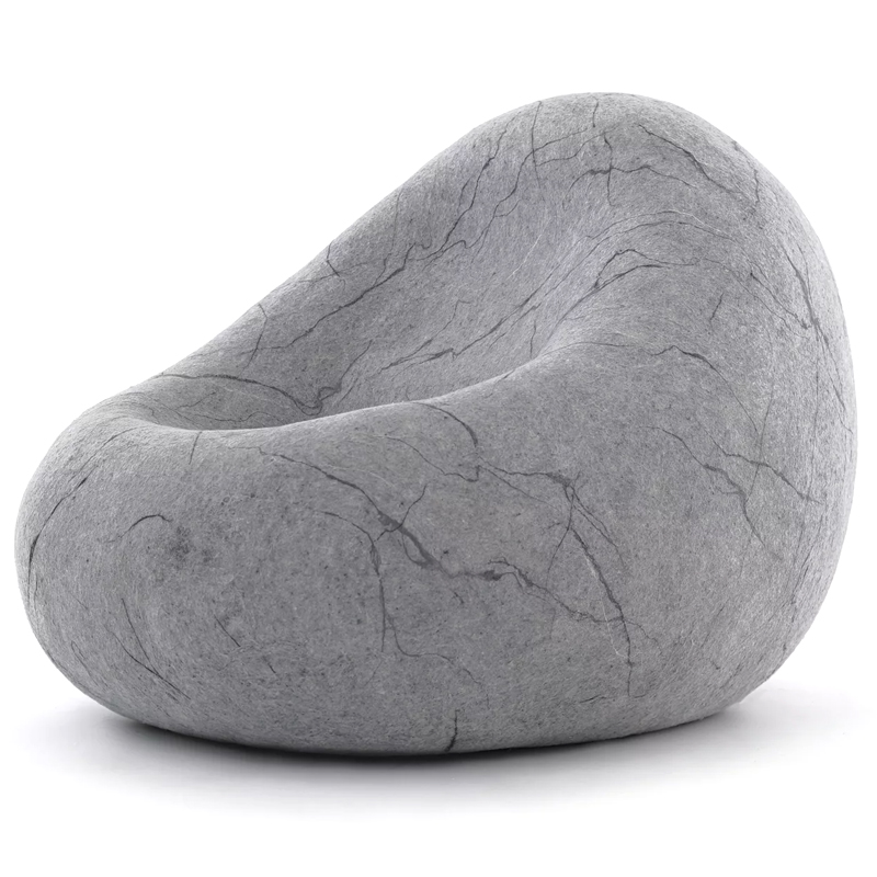 Кресло - Камень из Валяной шерсти KATSU STONE CAPSULE Серый Светло-серый Кресло - Камень из Валяной шерсти KATSU STONE CAPSULE Серый Светло-серый во Владивостоке | Loft Concept