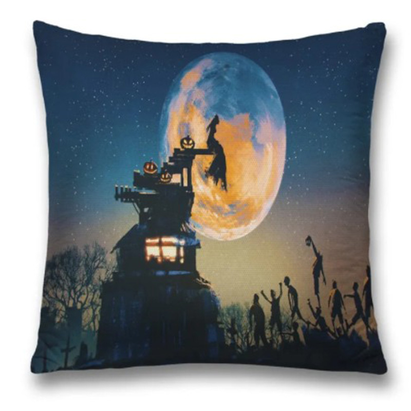 Подушка Halloween Rise Zombie Черный Синий Подушка Halloween Rise Zombie Черный Синий во Владивостоке | Loft Concept