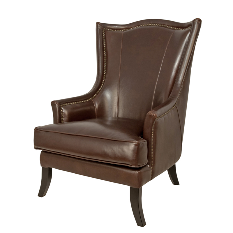 Кресло Gregoir Armchair натуральная кожа Коричневый Кресло Gregoir Armchair натуральная кожа Коричневый во Владивостоке | Loft Concept
