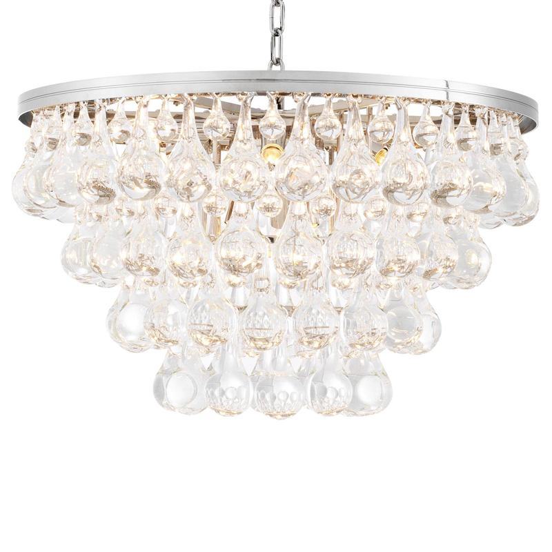Люстра Eichholtz Chandelier Bolzano Никель Прозрачный Люстра Eichholtz Chandelier Bolzano Никель Прозрачный во Владивостоке | Loft Concept