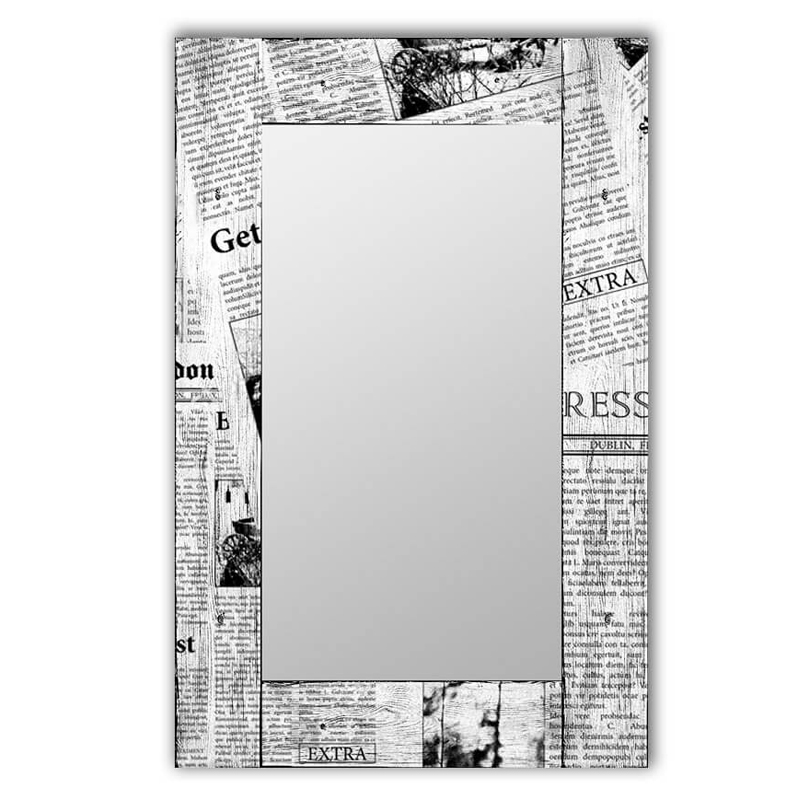 Зеркало Newspaper Черно-белый Зеркало Newspaper Черно-белый во Владивостоке | Loft Concept