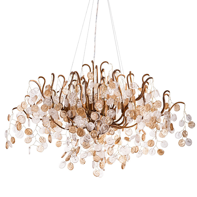 Люстра FAIRYTREE Chandelier Amber Pendants 100 Бронза Прозрачное Стекло во Владивостоке | Loft Concept 