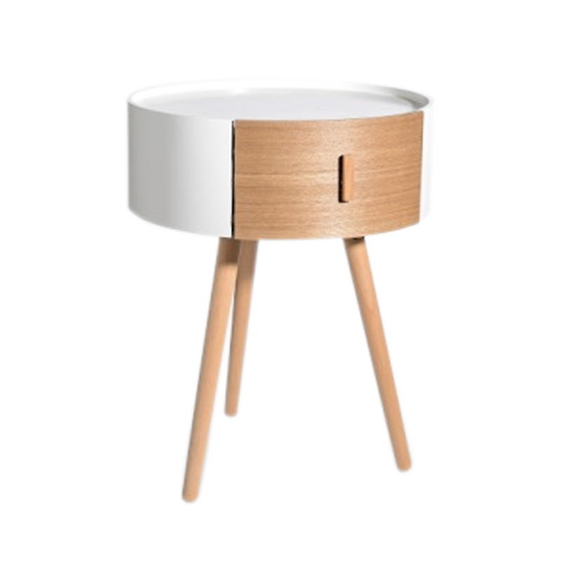 Тумбочка Stockholm White & Beige Сircle Белый Бежевый Тумбочка Stockholm White & Beige Сircle Белый Бежевый во Владивостоке | Loft Concept