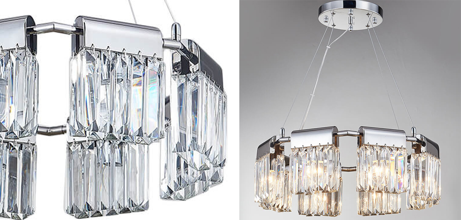 Люстра Crystal Pendants chrome 8 Люстра Crystal Pendants chrome 8 - Loft-Concept во Владивостоке