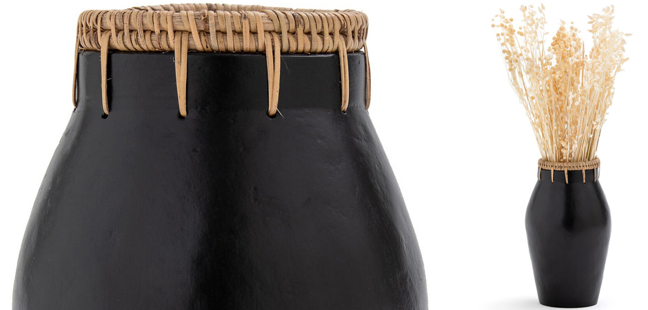 Ваза Ceramic Vase & Rattan D15 Ваза Ceramic Vase & Rattan D15 - Loft-Concept во Владивостоке