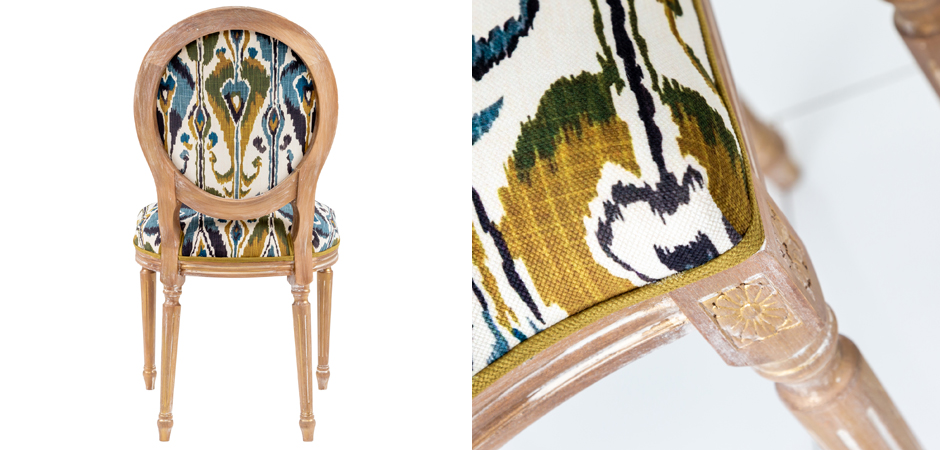 Стул Ikat Pattern с овальной спинкой Стул Ikat Pattern с овальной спинкой - Loft-Concept во Владивостоке