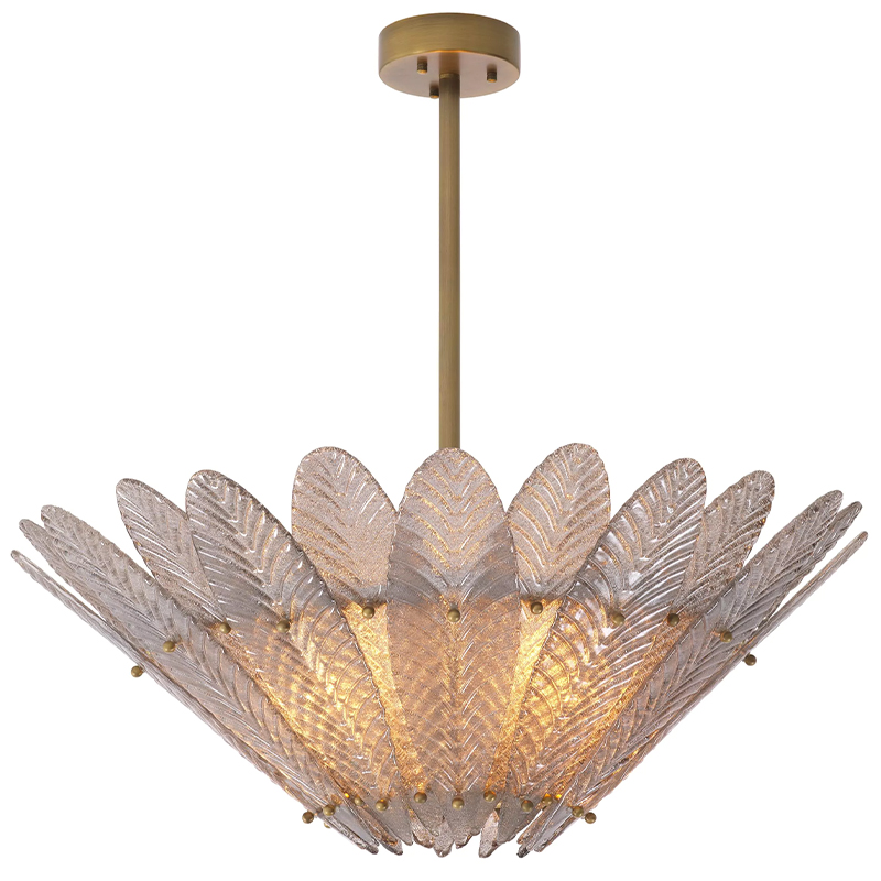 Люстра Eichholtz Chandelier Scala Латунь Стекло Смок Люстра Eichholtz Chandelier Scala Латунь Стекло Смок во Владивостоке | Loft Concept