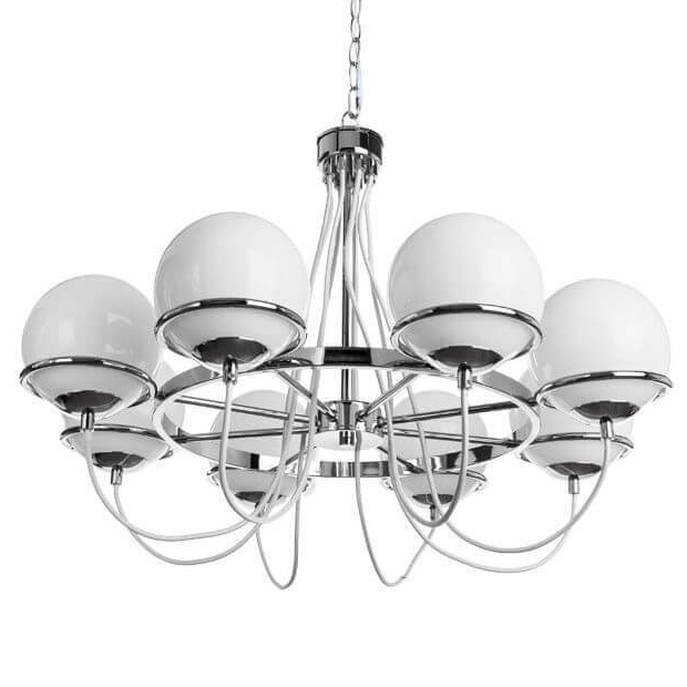 Люстра Melissa Chandelier Chromium Хром Белый Люстра Melissa Chandelier Chromium Хром Белый во Владивостоке | Loft Concept