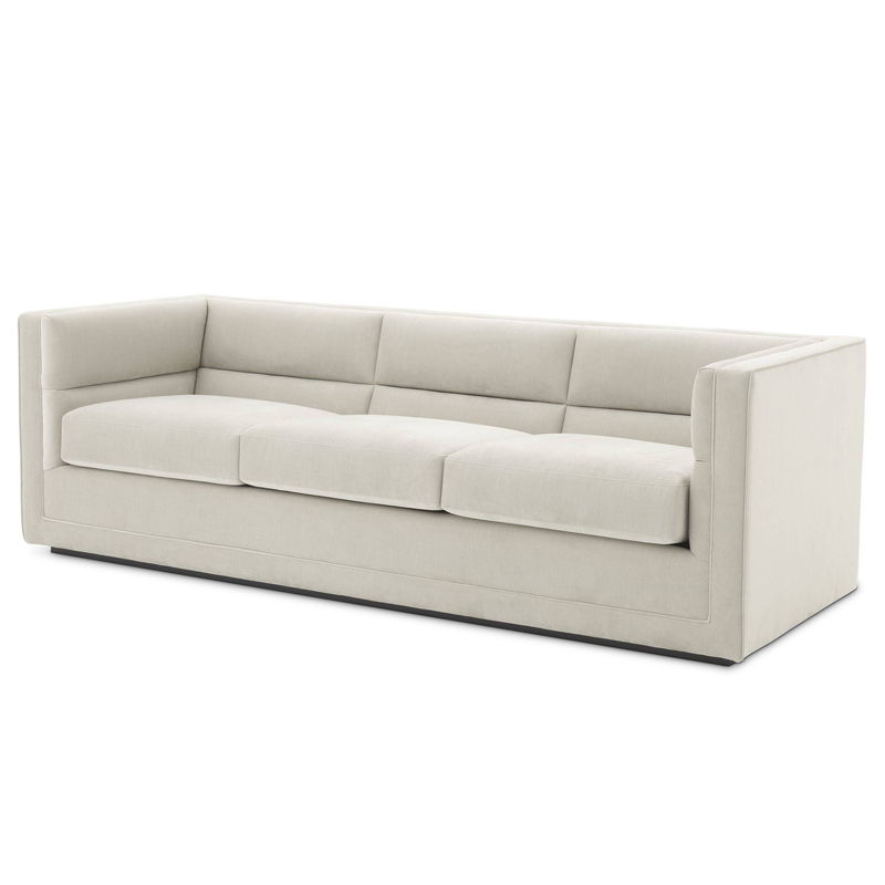Диван Eichholtz Sofa Adonia Бежево-серый Черный Диван Eichholtz Sofa Adonia Бежево-серый Черный во Владивостоке | Loft Concept