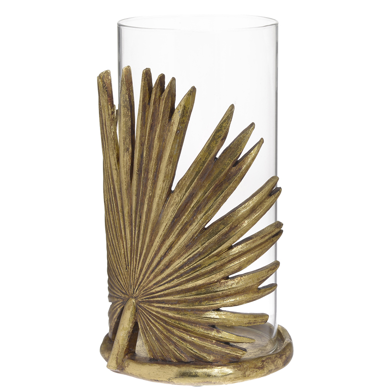 Подсвечник Palm Leaf Candlestick Золотой Прозрачный Подсвечник Palm Leaf Candlestick Золотой Прозрачный во Владивостоке | Loft Concept