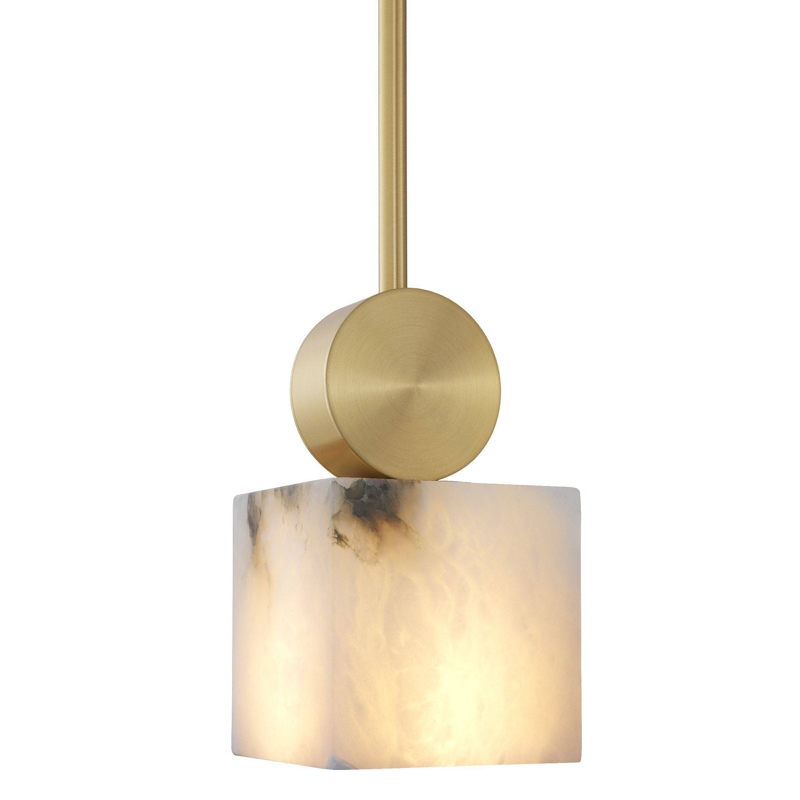 Подвесной светильник Eichholtz Chandelier Etruscan Square Латунь Белый Подвесной светильник Eichholtz Chandelier Etruscan Square Латунь Белый во Владивостоке | Loft Concept