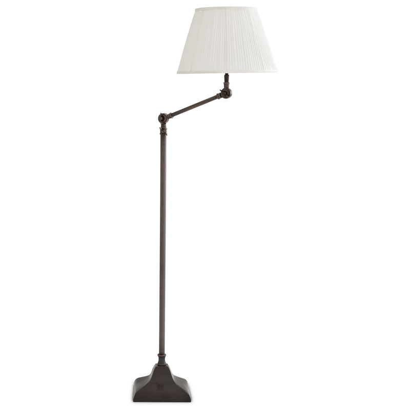 Торшер Eichholtz Floor Lamp Medea Темная бронза Белый Торшер Eichholtz Floor Lamp Medea Темная бронза Белый во Владивостоке | Loft Concept