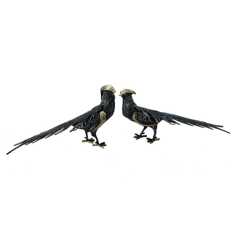 Статуэтка бронзовая пара Фазаны синие Bronze Birds Бронза Синий Статуэтка бронзовая пара Фазаны синие Bronze Birds Бронза Синий во Владивостоке | Loft Concept