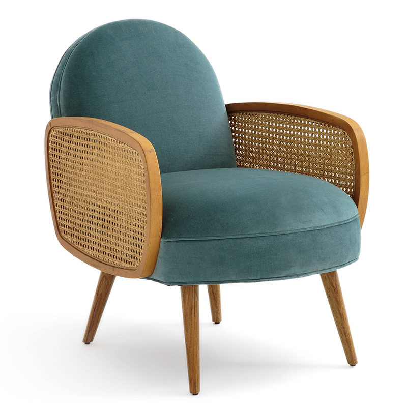 Кресло Morten Wicker Turquoise Armchair Бирюзовый во Владивостоке | Loft Concept 