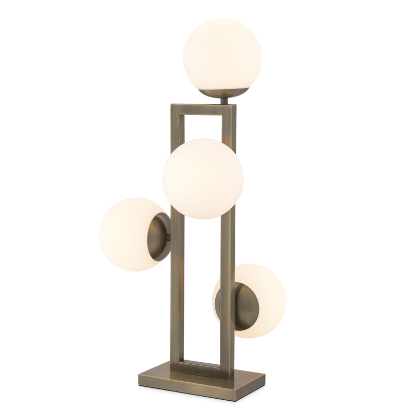 Настольная лампа Eichholtz Table Lamp Pascal brass Латунь Белое матовое стекло Настольная лампа Eichholtz Table Lamp Pascal brass Латунь Белое матовое стекло во Владивостоке | Loft Concept