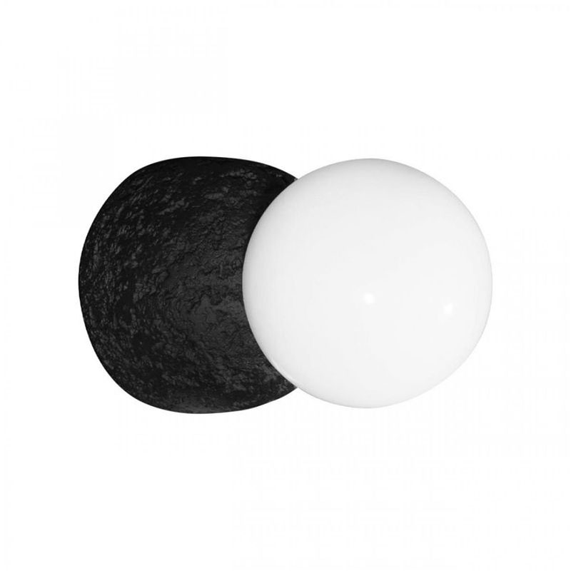 Бра Sea foam Black диаметр 10 Белый Черный Бра Sea foam Black диаметр 10 Белый Черный во Владивостоке | Loft Concept