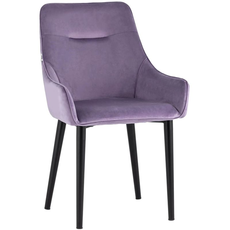 Стул Joan Chair Сиреневый Велюр Сиреневый Черный Стул Joan Chair Сиреневый Велюр Сиреневый Черный во Владивостоке | Loft Concept