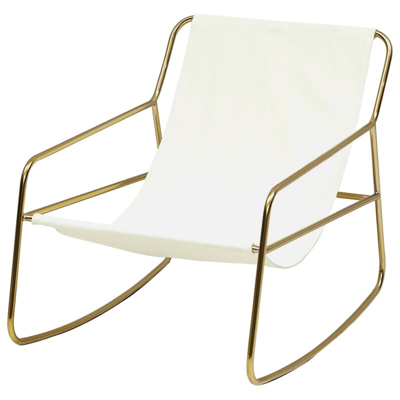 Кресло-качалка Etienne Chair Белый Золотой Кресло-качалка Etienne Chair Белый Золотой во Владивостоке | Loft Concept