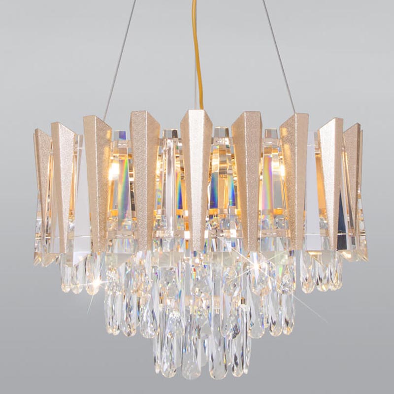 Люстра Crystal Edge Chandelier Прозрачный (Transparent) Золотой Люстра Crystal Edge Chandelier Прозрачный (Transparent) Золотой во Владивостоке | Loft Concept