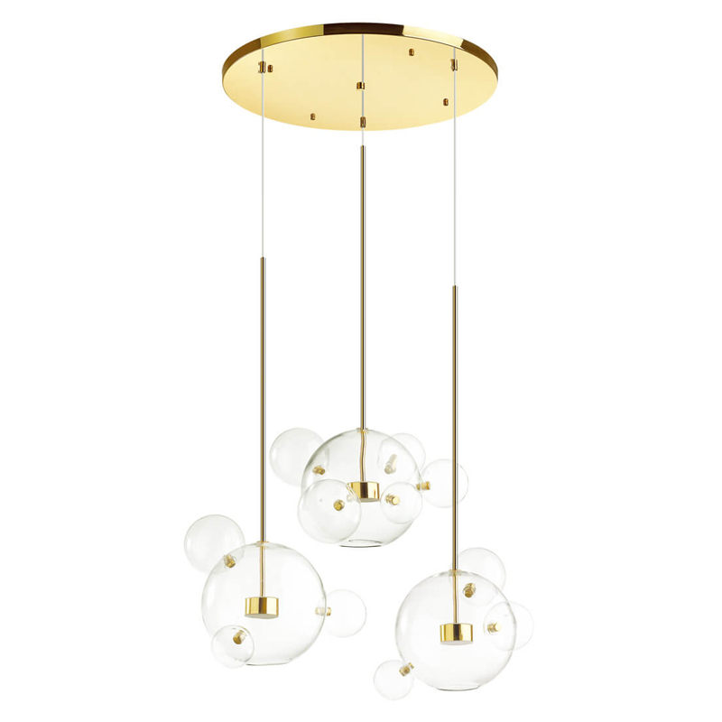 Люстра Transparent Bubble Chandelier Gold Circle Глянцевое золото Прозрачный Люстра Transparent Bubble Chandelier Gold Circle Глянцевое золото Прозрачный во Владивостоке | Loft Concept