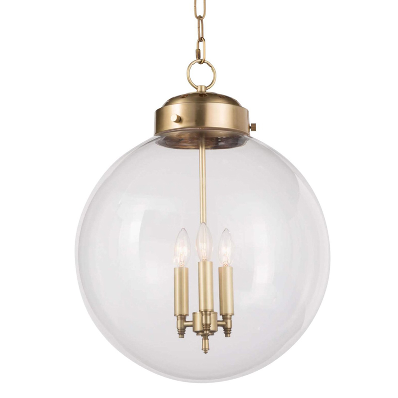 Подвесной светильник Conor Globe Hanging lamp Gold Золотой Прозрачный (Transparent) Подвесной светильник Conor Globe Hanging lamp Gold Золотой Прозрачный (Transparent) во Владивостоке | Loft Concept