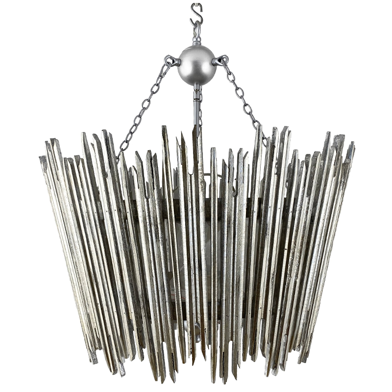 Люстра Ragna Silver Wooden Rods Chandelier Серебряный Люстра Ragna Silver Wooden Rods Chandelier Серебряный во Владивостоке | Loft Concept