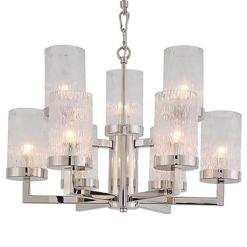 Люстра Kelly Silver Small с Рельефным Стеклом Серебряный Люстра Kelly Silver Small с Рельефным Стеклом Серебряный во Владивостоке | Loft Concept