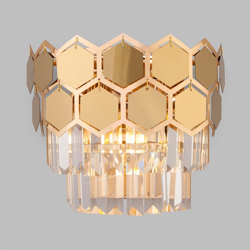 Бра Hanging Hexagon Moira Sconce gold Прозрачный (Transparent) Золотой Бра Hanging Hexagon Moira Sconce gold Прозрачный (Transparent) Золотой во Владивостоке | Loft Concept