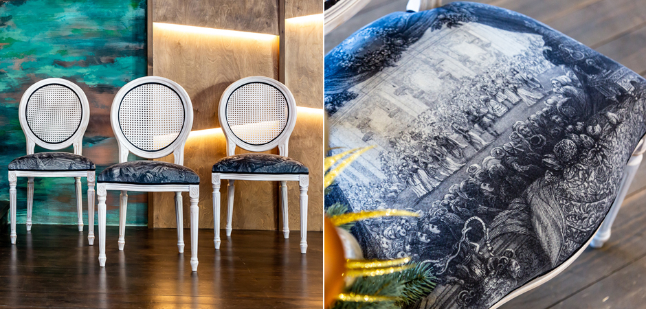 Стул с ротанговой спинкой Palace Gardens Stool - Loft-Concept во Владивостоке