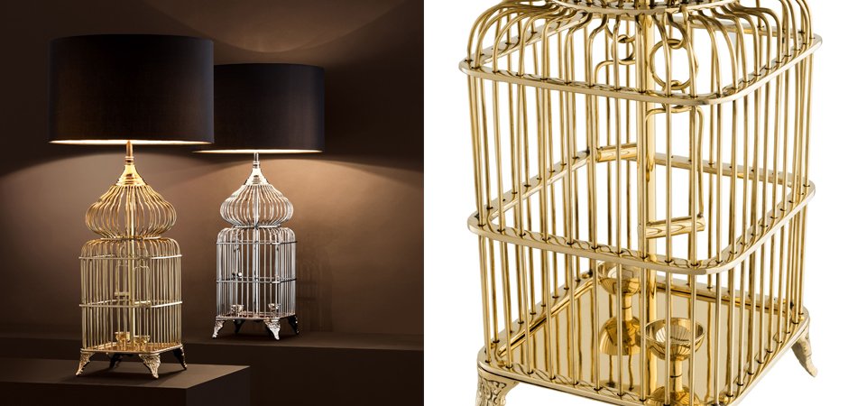 Настольная лампа Eichholtz Table Lamp La Cage Brass - Loft-Concept во Владивостоке