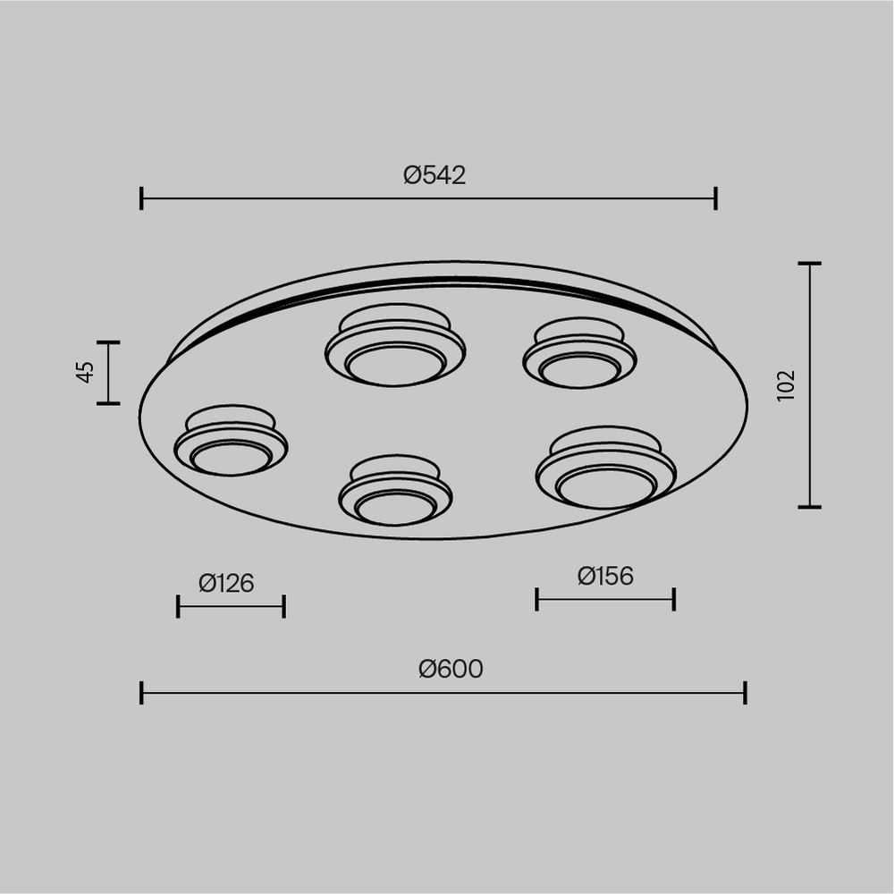 Потолочный светильник Pharao 3000К 56Вт во Владивостоке