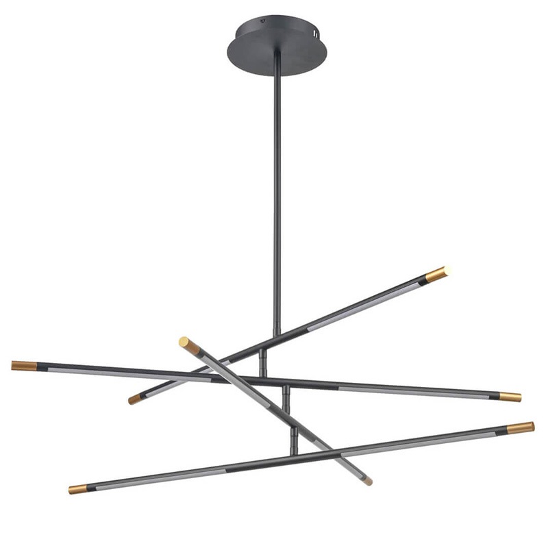 Люстра Drawing Line Gold Black Золотой Черный Люстра Drawing Line Gold Black Золотой Черный во Владивостоке | Loft Concept