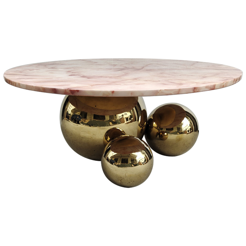 Кофейный стол Ball Metal Gold Coffee Table Золотой Дымчатая Роза во Владивостоке | Loft Concept 