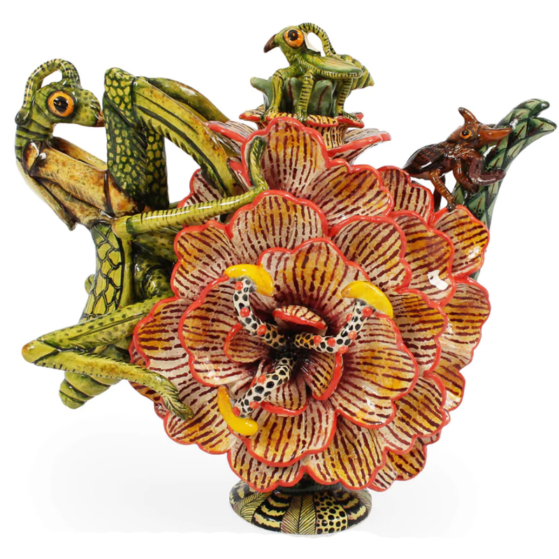 Чайник Богомол и Тропический Цветок Praying Mantis Teapot Оранжевый Зеленый Чайник Богомол и Тропический Цветок Praying Mantis Teapot Оранжевый Зеленый во Владивостоке | Loft Concept