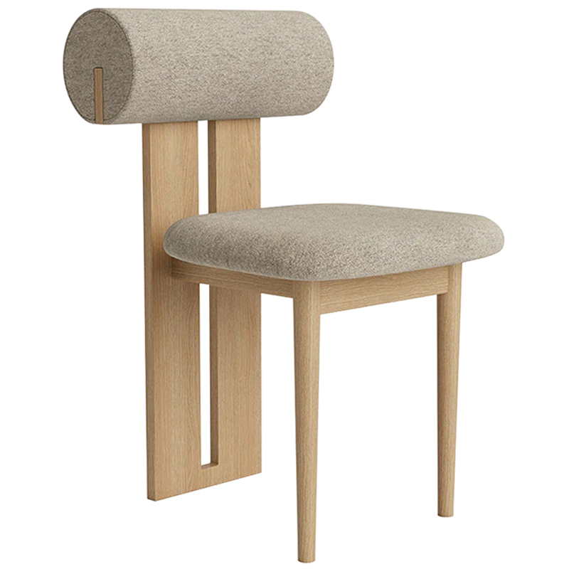 Стул Behemo Grey Chair Древесина Бежево-серый Стул Behemo Grey Chair Древесина Бежево-серый во Владивостоке | Loft Concept