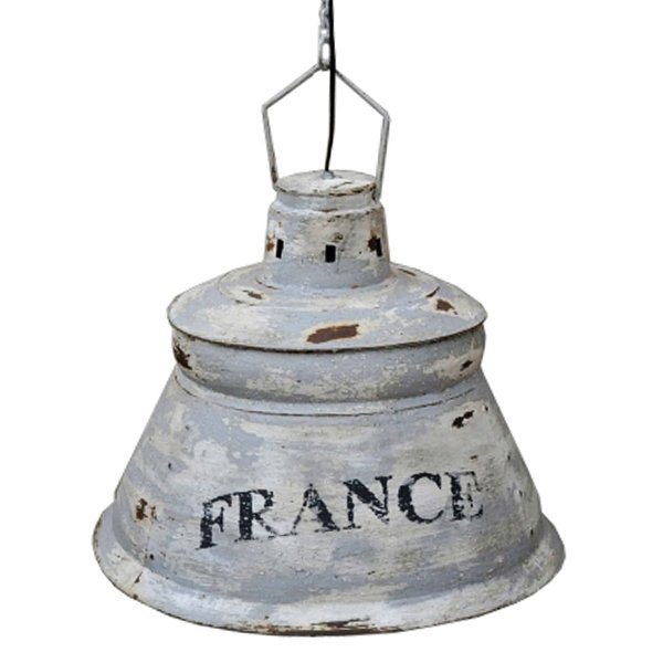 Подвесной светильник винтаж Loft France Серый Подвесной светильник винтаж Loft France Серый во Владивостоке | Loft Concept