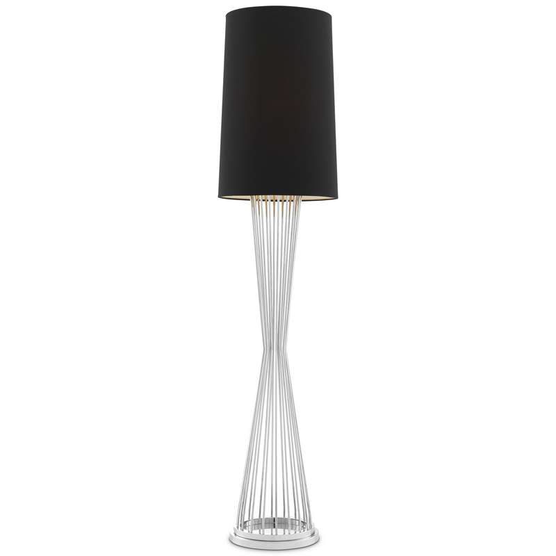 Торшер Eichholtz Floor Lamp Holmes Nickel Никель Черный Торшер Eichholtz Floor Lamp Holmes Nickel Никель Черный во Владивостоке | Loft Concept