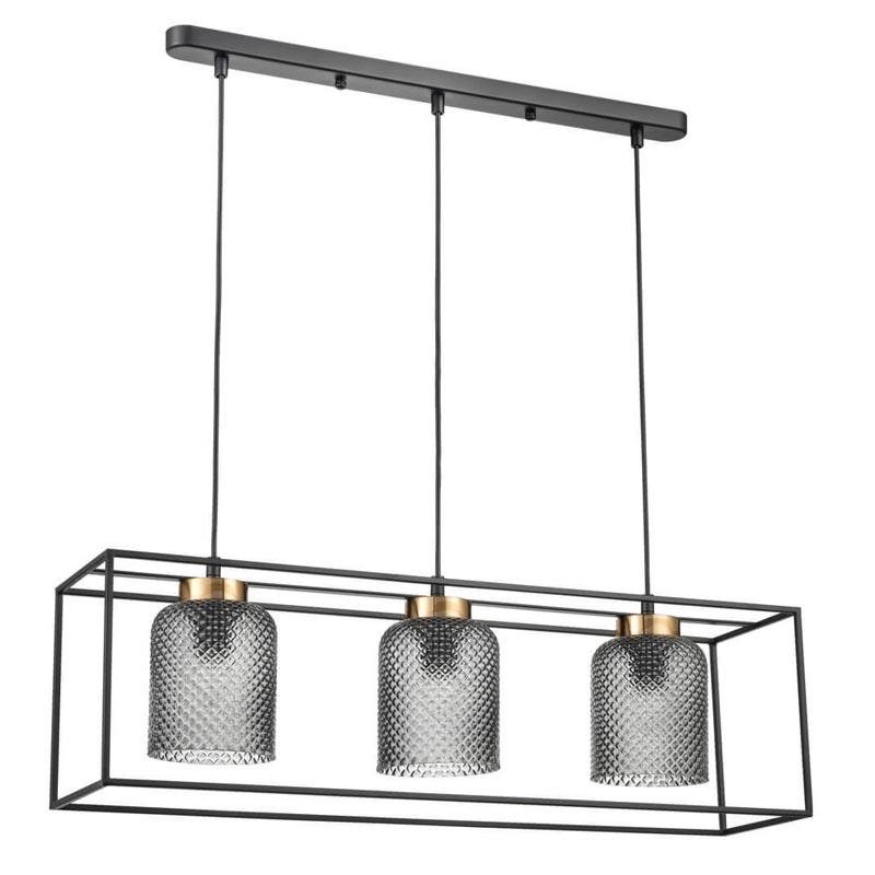 Люстра Myron Chandelier rectangular Черный Дымчатый (Smoke) Люстра Myron Chandelier rectangular Черный Дымчатый (Smoke) во Владивостоке | Loft Concept
