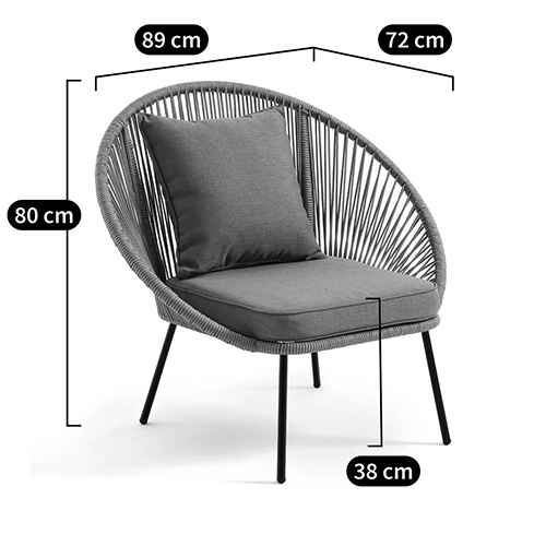 Садовое кресло Аcapulco Grey Chair Садовое кресло Аcapulco Grey Chair во Владивостоке