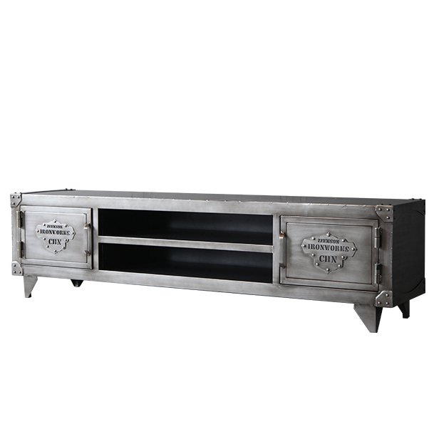 TV-тумба Loft Safe с полками Серебряный TV-тумба Loft Safe с полками Серебряный во Владивостоке | Loft Concept