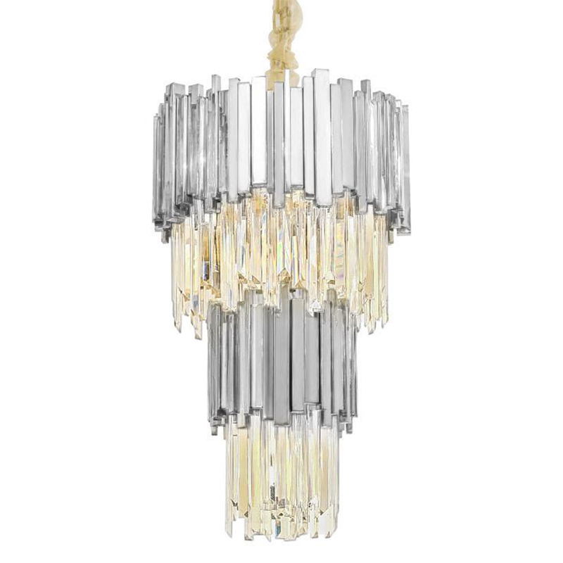 Люстра многоярусная Luxxu Modern Cascade Chandelier Silver Metal Glass 45 Серебряный Прозрачное Стекло Люстра многоярусная Luxxu Modern Cascade Chandelier Silver Metal Glass 45 Серебряный Прозрачное Стекло во Владивостоке | Loft Concept