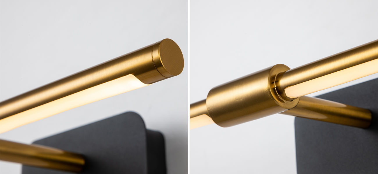 Настенная подсветка с плафоном цвета золота 41 см Wally - фото №1