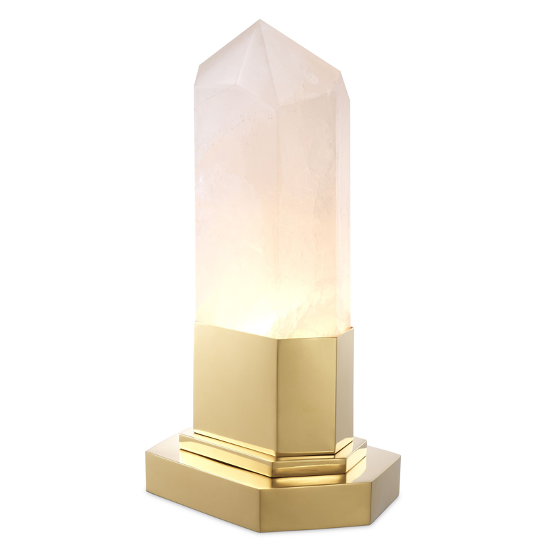 Настольная лампа Eichholtz Table Lamp Rock Crystal Золотой Молочный Настольная лампа Eichholtz Table Lamp Rock Crystal Золотой Молочный во Владивостоке | Loft Concept