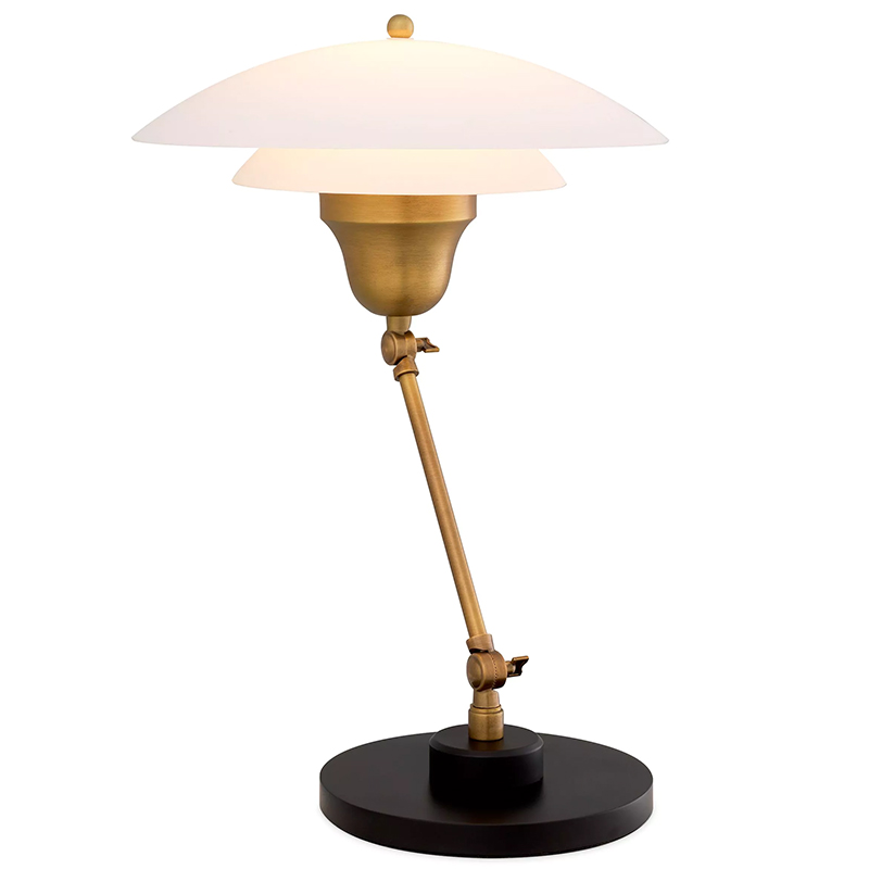 Настольная лампа Eichholtz Table Lamp Novento Латунь Белый во Владивостоке | Loft Concept 