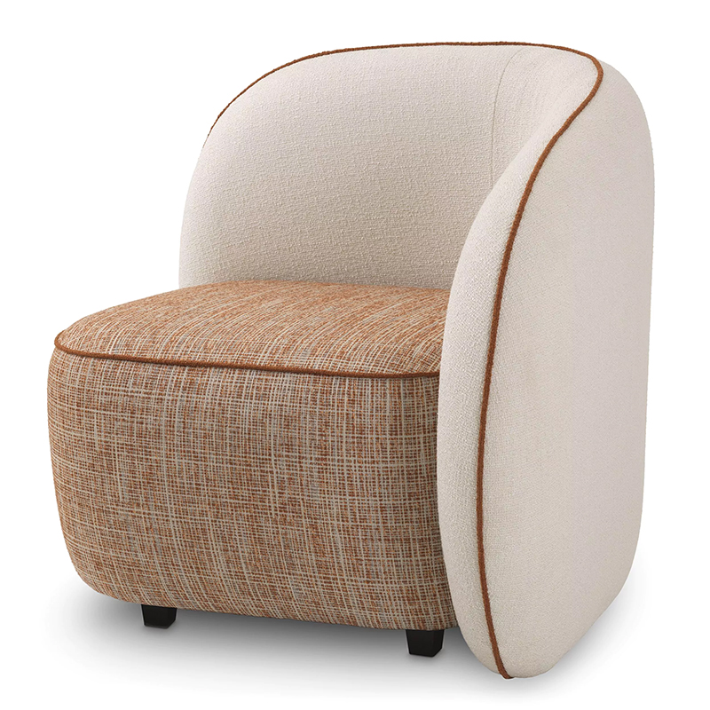 Кресло Eichholtz Chair San Marino Right Кремовый Коричневый во Владивостоке | Loft Concept 