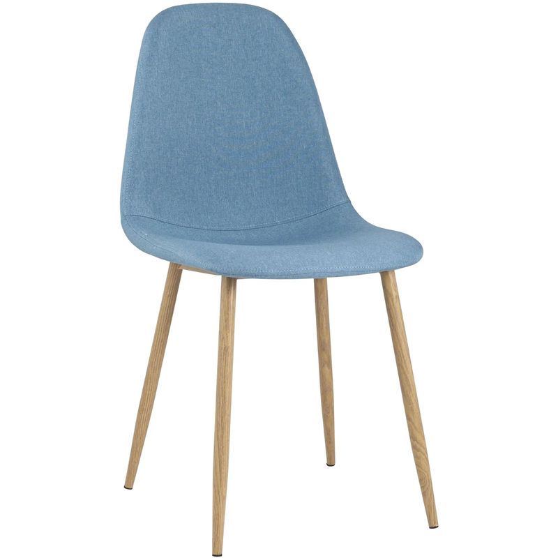 Стул Archie Chair Ткань Голубая Рогожка Голубой Древесина Стул Archie Chair Ткань Голубая Рогожка Голубой Древесина во Владивостоке | Loft Concept